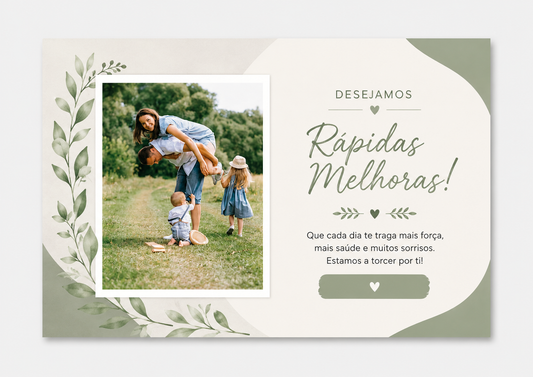 Cartão com mensagem de melhoras