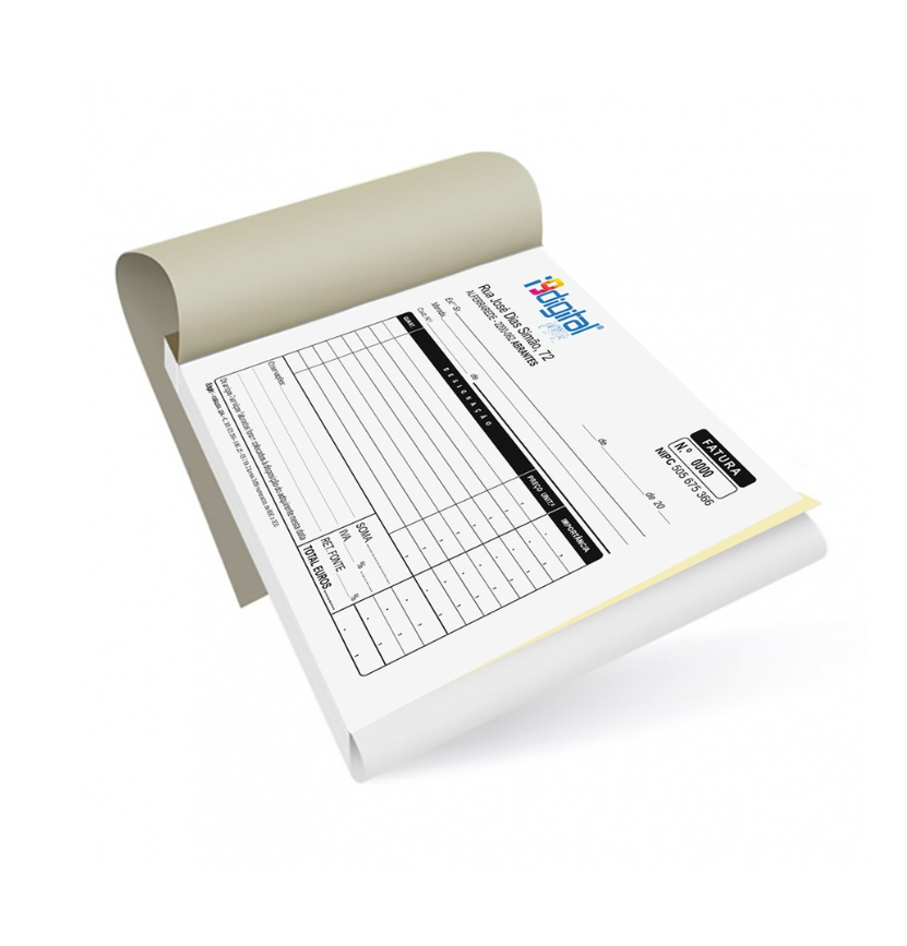 Livros de Fatura Personalizados 2x50 – A6