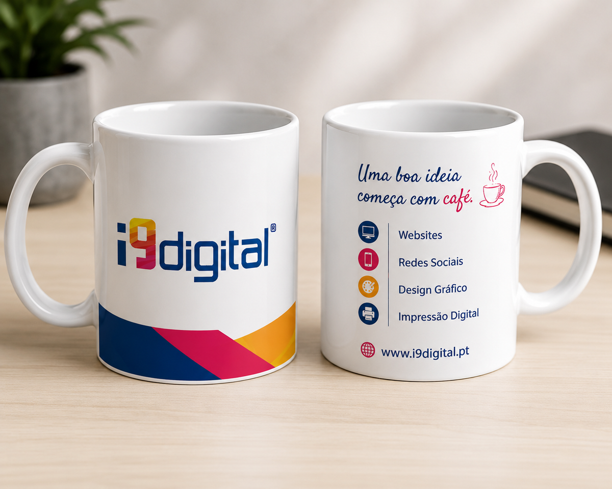 Caneca personalizada com fotografia, logótipo ou texto