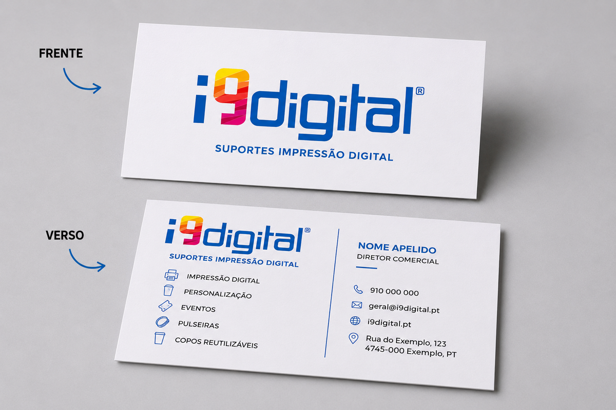 Cartões de visita personalizados para empresas e profissionais
