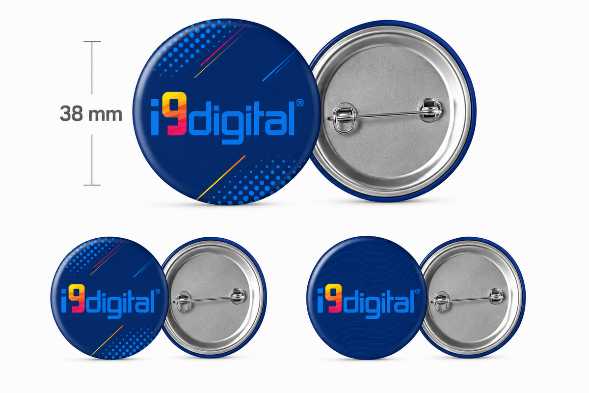 Crachá personalizado 38 mm com logótipo ou imagem