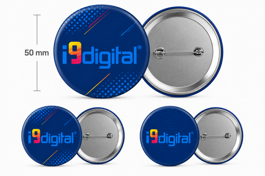 Crachá personalizado 50 mm com logótipo ou imagem