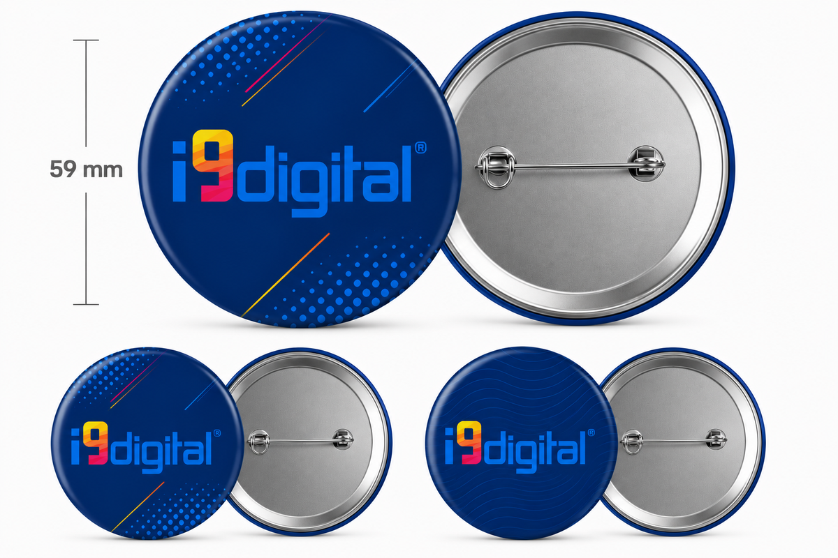 Crachá personalizado 59 mm com logótipo ou imagem