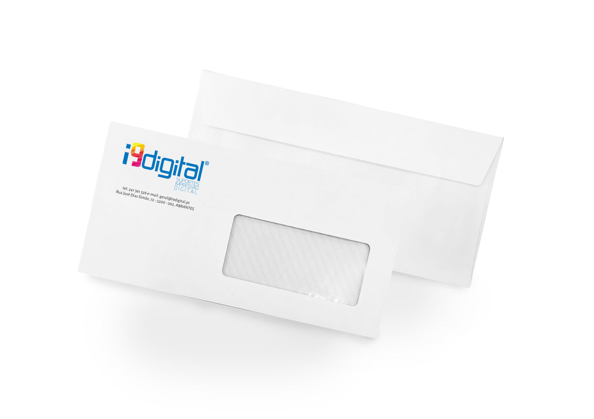 Envelope DL personalizado com janela para empresas