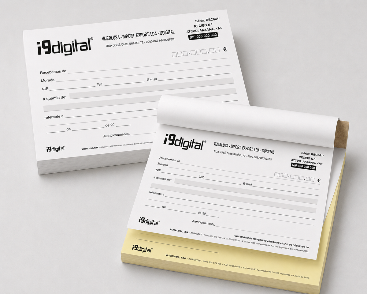 Recibos personalizados para associações e coletividades