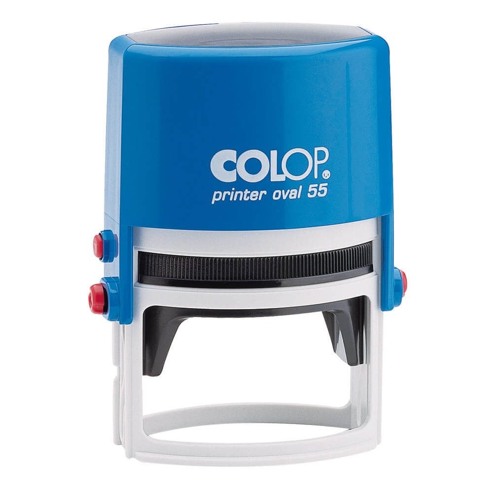 Carimbo Oval Printer 55 - Tinta Azul